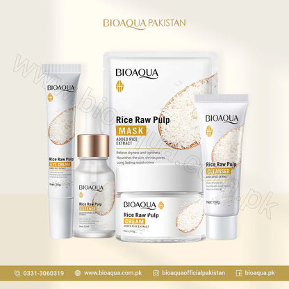 Kit X5 Rutina Antiedad y Aclarante de Arroz Bioaqua