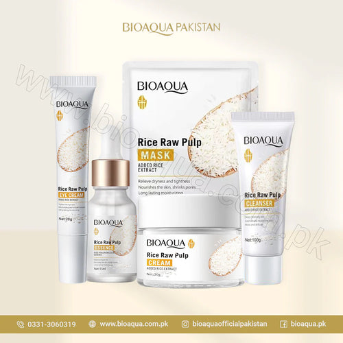 Kit X5 Rutina Antiedad y Aclarante de Arroz Bioaqua