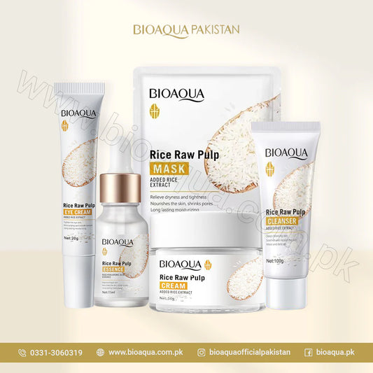 Kit X5 Rutina Antiedad y Aclarante de Arroz Bioaqua